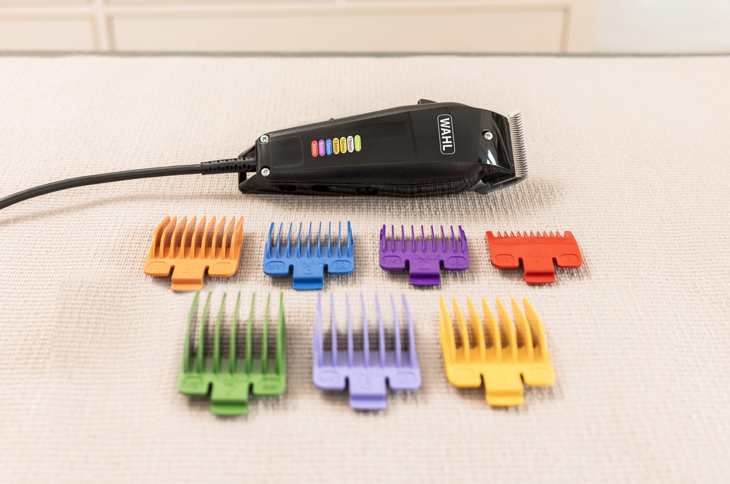 WAHL Multi Cut, kit de aseo para perros y gatos, cepillo para mascotas, bajo ruido, con cable, en casa, resistente a la corrosión, cuchillas de acero con carbono, afilado de precisión, ligero