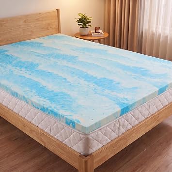 2 Inch Mattress Toppers Memory Foam Cooling Gel Infused for Enhanced Comfort, CertiPUR-US Certified Breathable Bed Topper Pad with Support for Sleeper, Twin XL