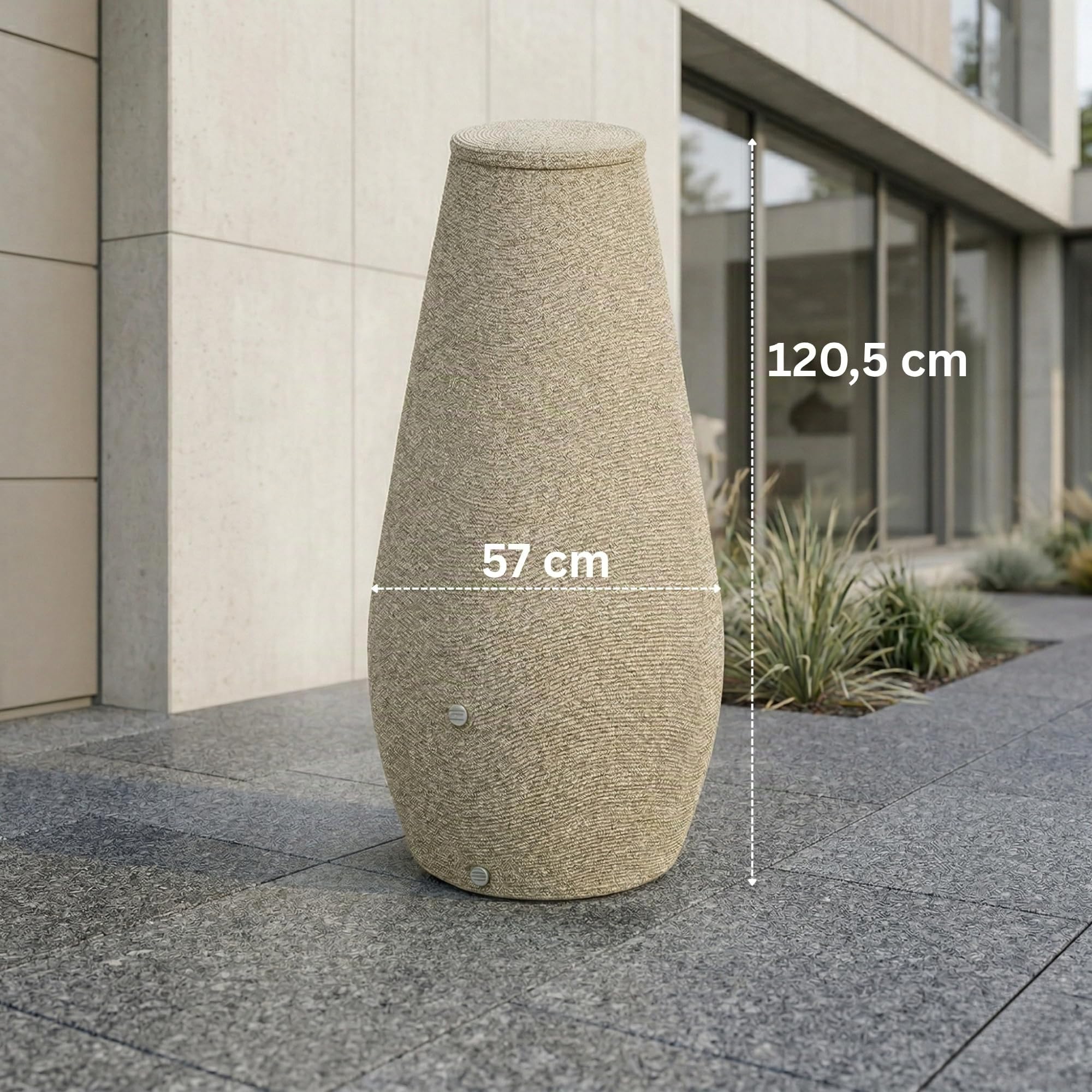 YourCasa EcoDrop EcoDrop - Barril de lluvia (200 L, con rosca de metal y tapa)