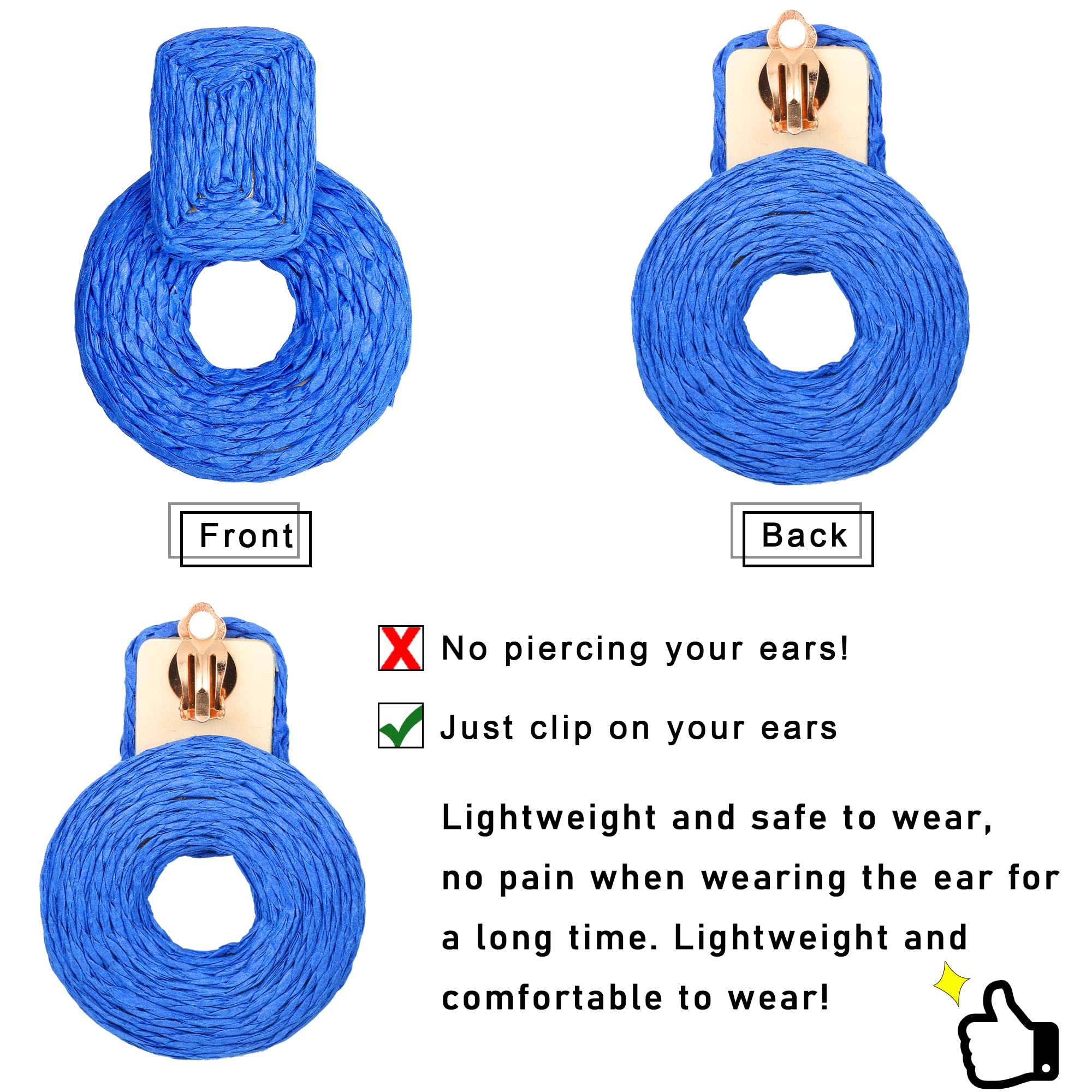 Dochais 4 Paia Donna Orecchini con Strass Pendenti Orecchini Pendenti Rettangolari Colorati Orecchini Cristalli Geometrici Scintillanti per Donna Ragazze