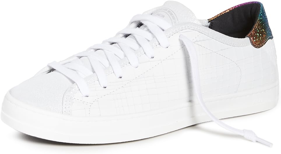 P448Women's Johnny Sneakers, Dama, White, 10 Medium US