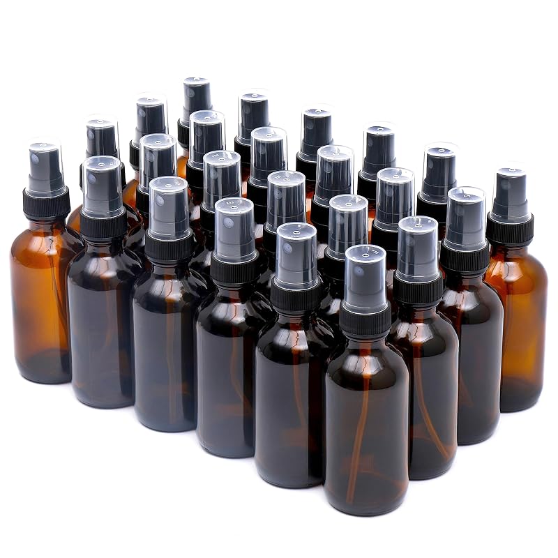 Frascos spray de vidro âmbar NOOEEISS 60 mL, pacote com 24