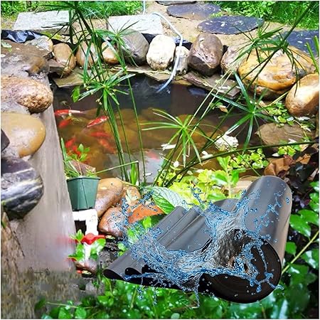 Image LXLIGHTS Flexible Fish Pond Liner, Weatherproof Tear Resistant Garden Pool Membrane for Streams Fountains Reservoir Waterproof Flexible Ponds Liners, Customizable Image LXLIGHTS Flexible Fish Pond Liner, Weatherproof Tear Resistant Garden Pool Membrane for Streams Fountains Reservoir Waterproof Flexible Ponds Liners, Customizable