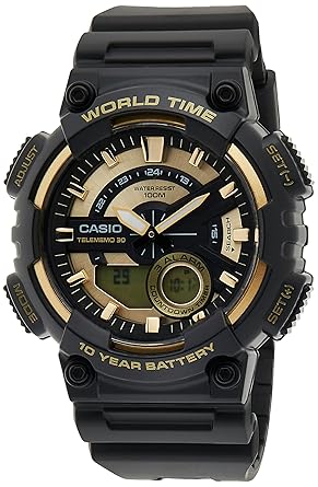 Casio Youth-Combination Analog-Digital Gold Dial Mens Watch-AEQ-110BW-9AVDF (AD206)
