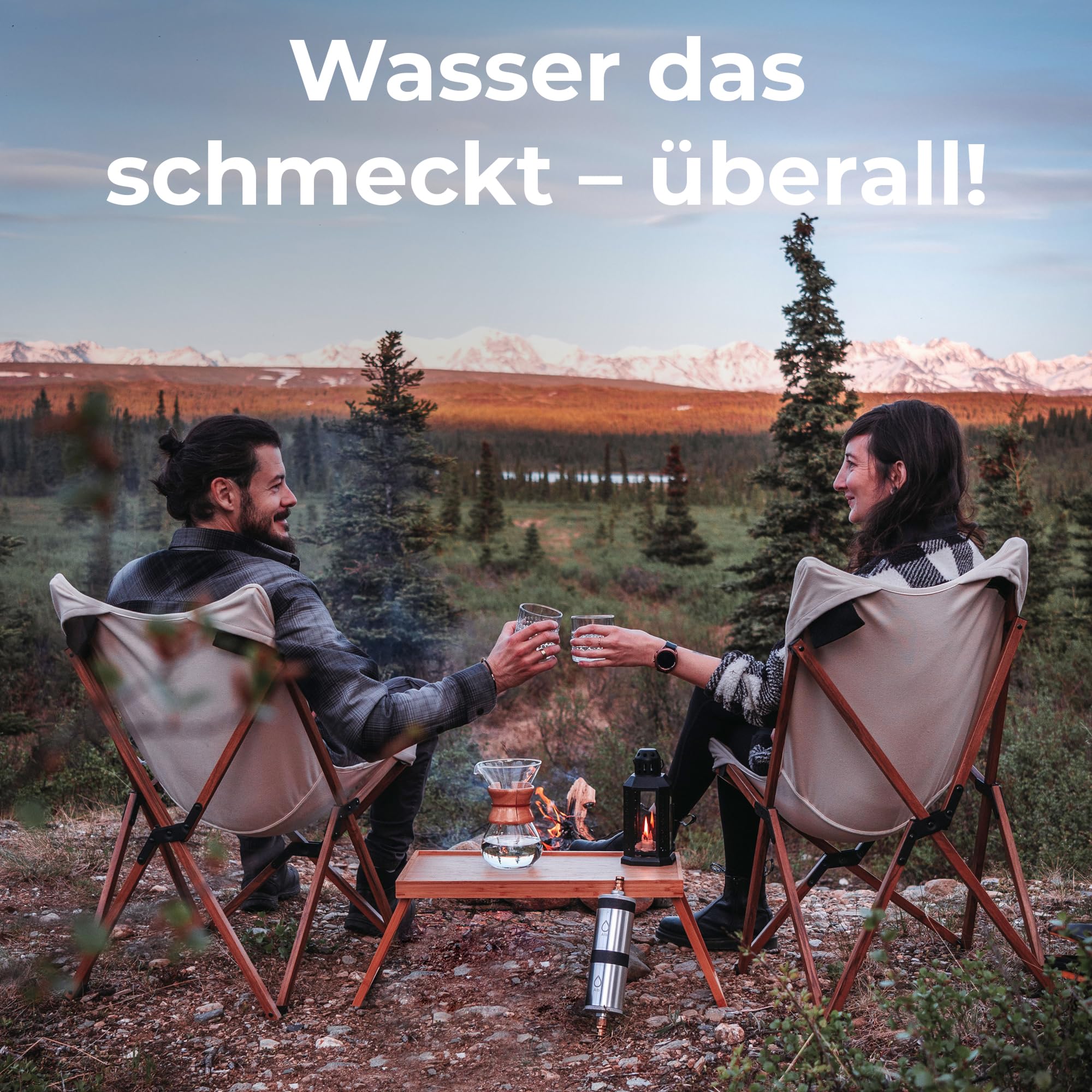 Alb Filter TRAVEL FUSION Einbaufilter Camping Edelstahl Natur | Zweistufiger Wasserfilter gegen Schadstoffe & Keime bis 0,1 µm, fester Einbaufilter für Wohnmobil & Boot, Made in Germany