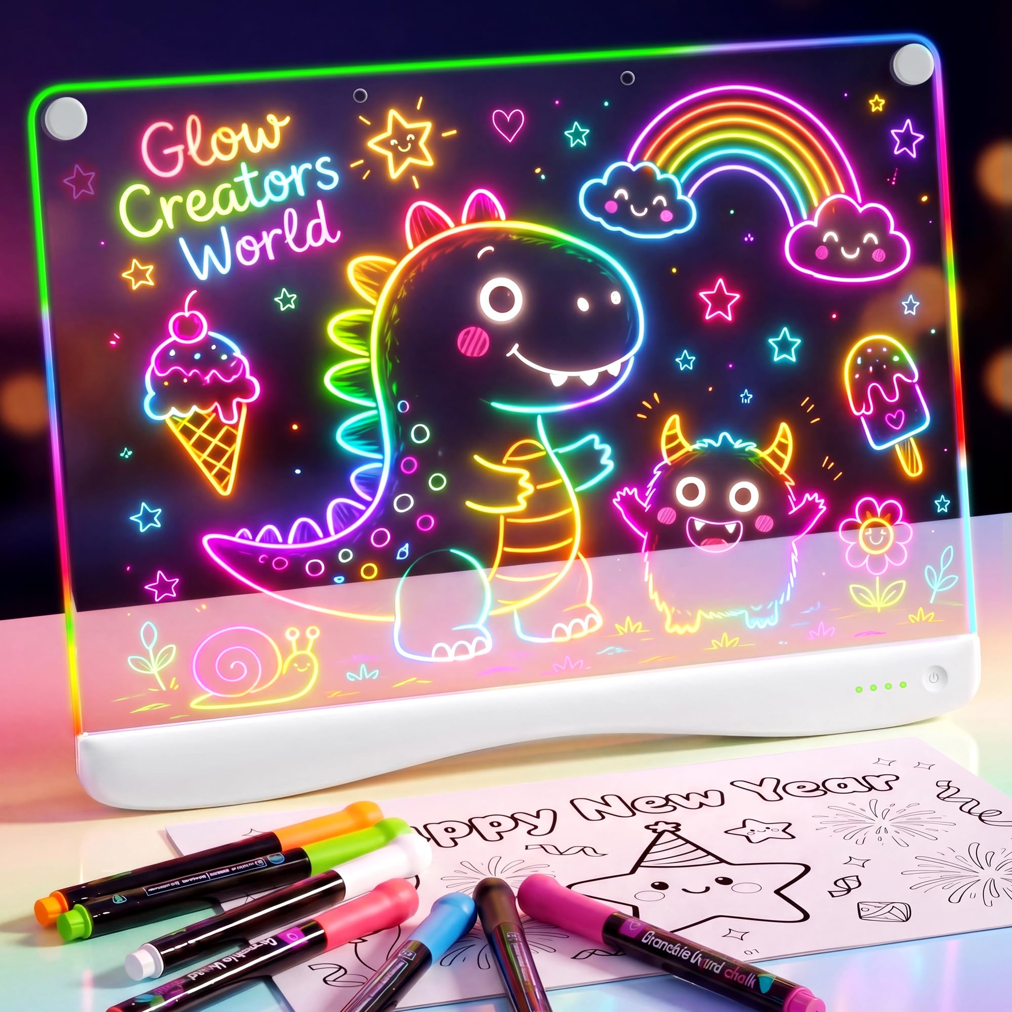 16 inch Rechargeable LED Drawing Board for Kids with 9 Lighting Modes