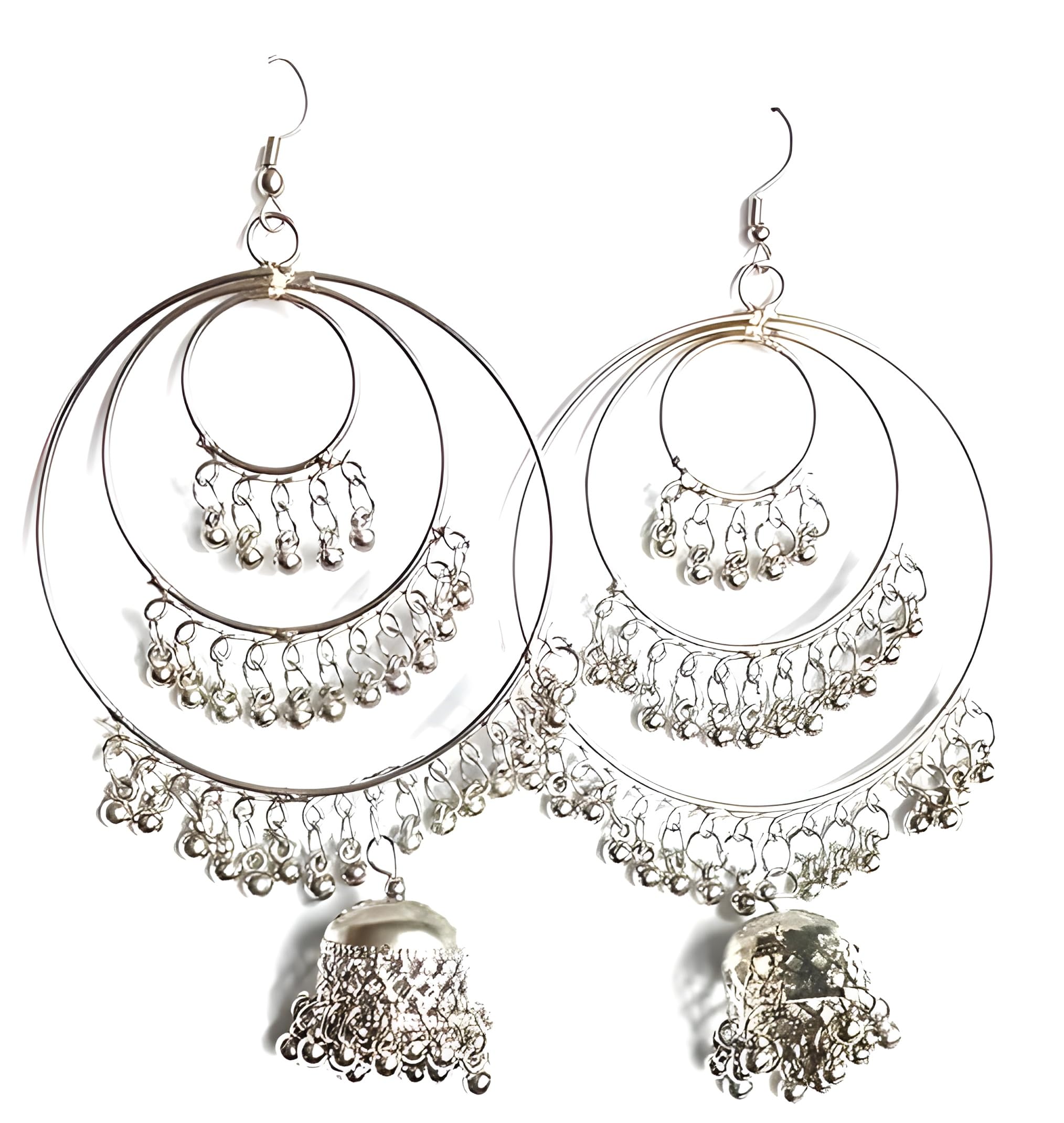 Oxidised Stylish Jhumki Ethnic Earrings Everyday Fashion Jewelry Gift for Women & Girls. (Ivory) (B0DCZ8RJWQ) Amazon Price History, Amazon Price Tracker