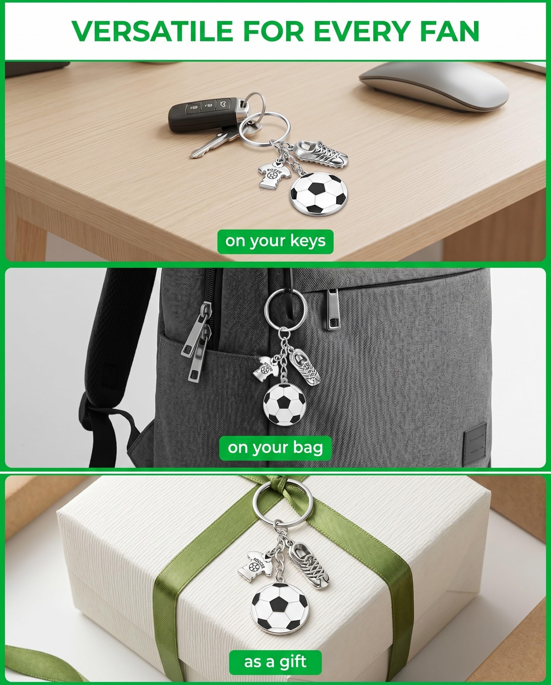 TISCH Portachiavi Calcio Set 10pz Mondiali WM 2026 | Gadget per Fan, Ragazzi e Feste. Perfetti come bomboniere, regali sportivi e souvenir commemorativi del torneo.