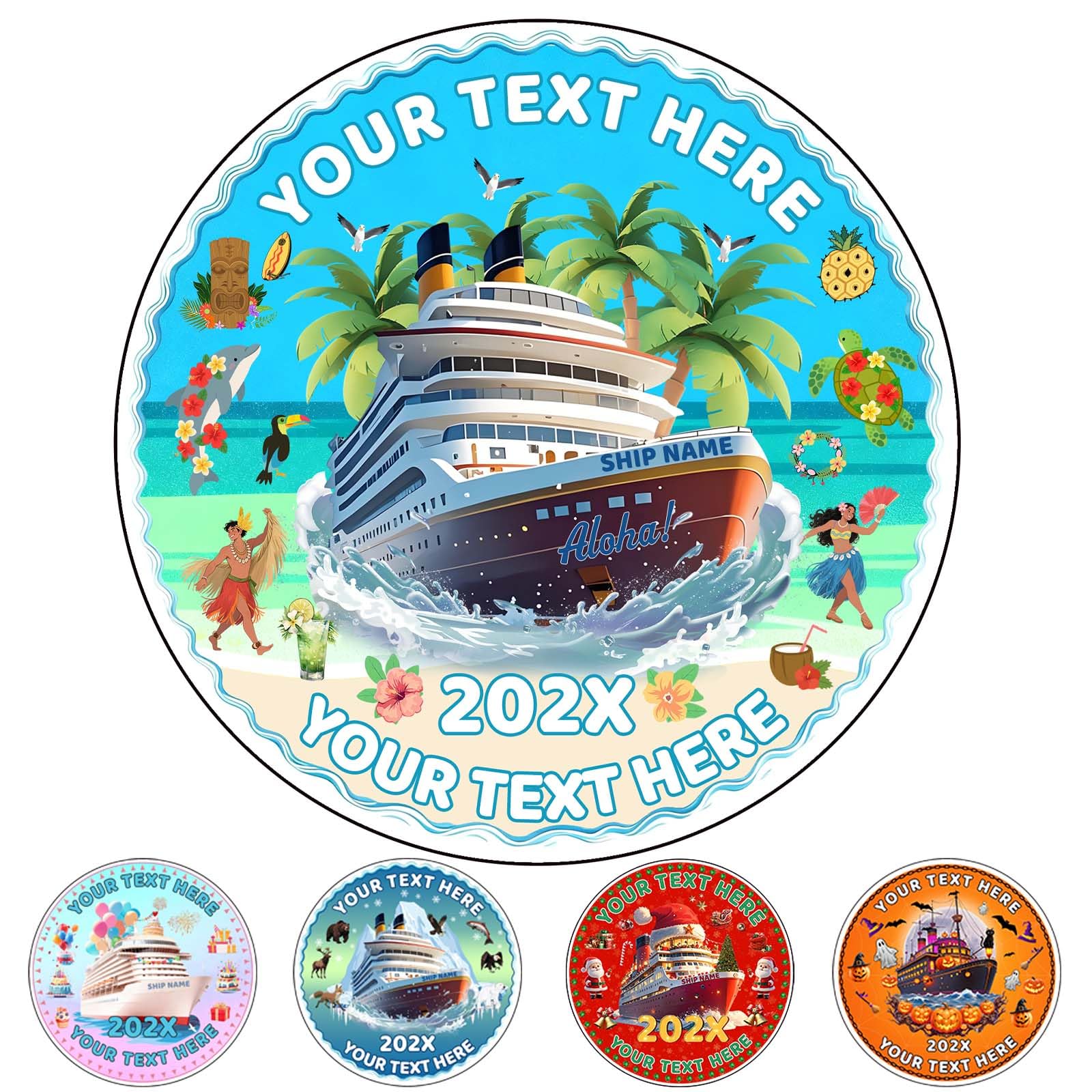 Custom Hawaii Cruise Door Magnets Cruise Essentials Personalised Name Year Cruise Door Decorations Magnetic Customised Ship Door Magnets Decorations