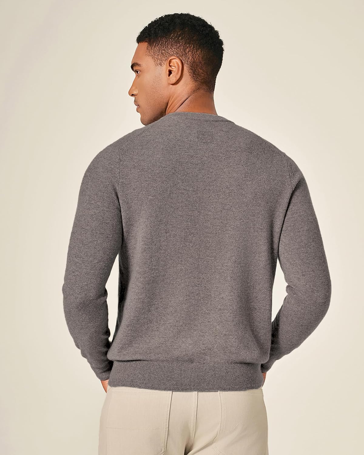 KVSS Men's Crewneck 100% Pure Cashmere Sweater, Pullover Cashmere Sweaters for Mens | Luxury from Inner Mongolia - Image 2