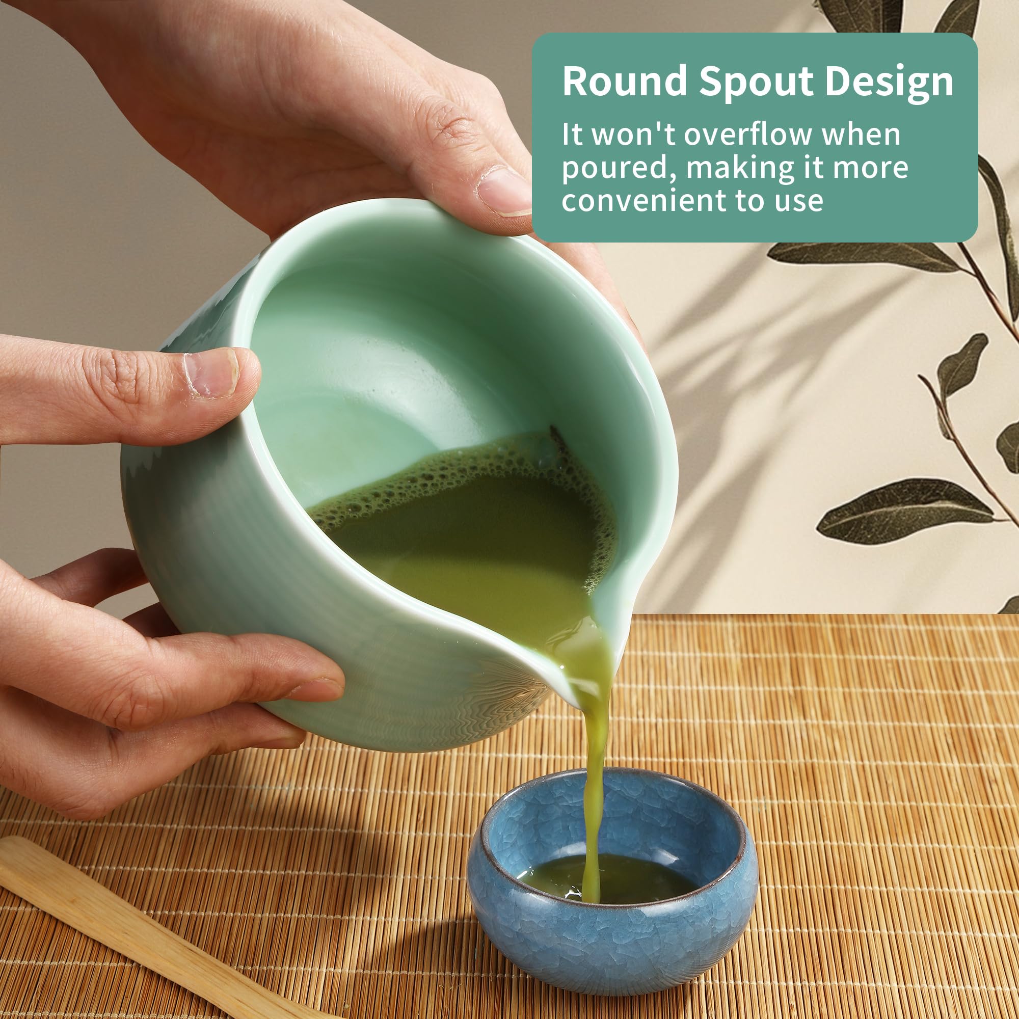 Matcha Kit 5 piezas Te Matcha Kit para los amantes del matcha, el hogar, la oficina y los salones de té,Cian