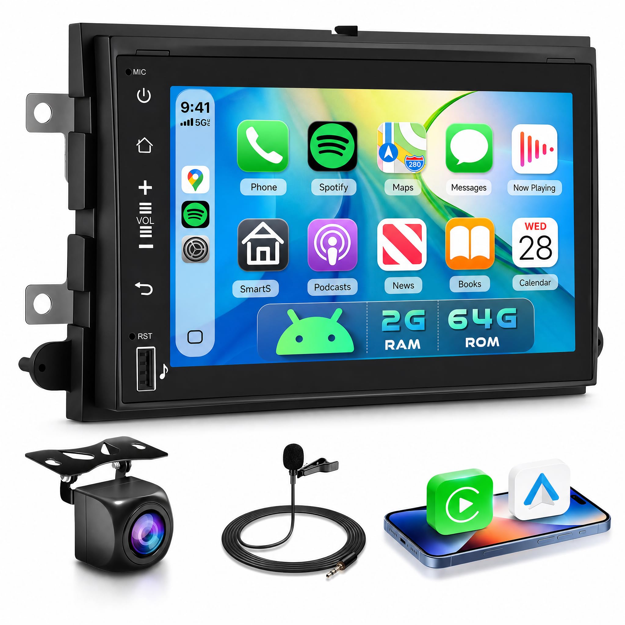 Amazon.com: Podofo 2G 64G Radio for Ford F150 F250 F350 Fusion