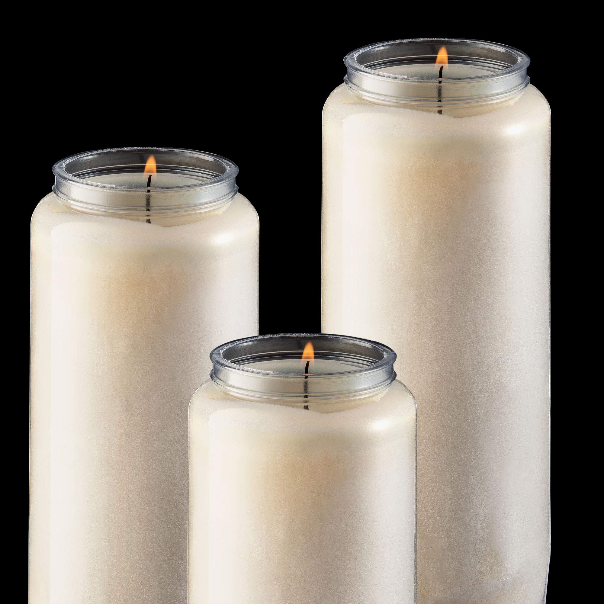 Rambue Candele per preghiera per 9 giorni, confezione da 5 – Candela commemorativa bianca da 17,8 cm per Shiva, cerimonia religiosa, feste, candele di emergenza, candele di cera vegetale a lunga