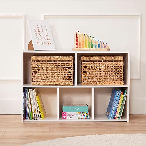 Miniatura 2 de ECR4Kids Streamline - Armario de almacenamiento de 5 compartimentos, 24 pulgadas, muebles de aula, color blanco lavado