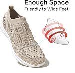 LUCKY STEP Women's Rhinestone Mesh Slip On Walking Shoes Fashion Sneaker