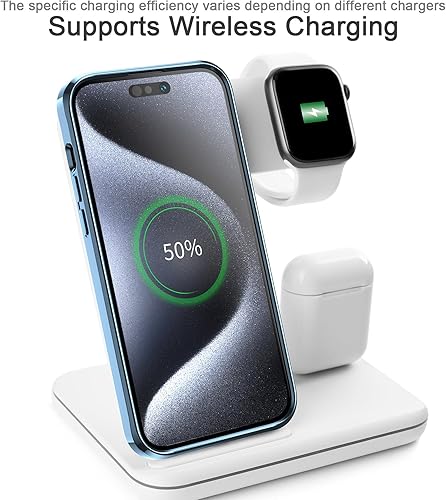 Miniatura 6 de Foluu Funda ultradelgada para iPhone 15 Pro Max 2023 con protector de pantalla de vidrio templado y protector de lente de cámara, chapado duro