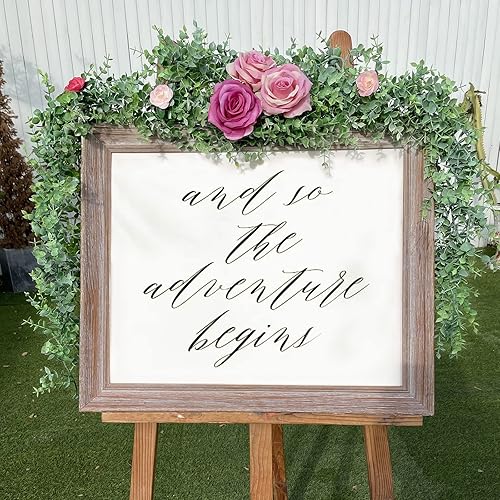 Miniatura 5 de Dolicer Paquete de 5 guirnaldas de eucalipto guirnalda de eucalipto sintético de 30 pies vid de hojas de eucalipto artificiales guirnaldas de