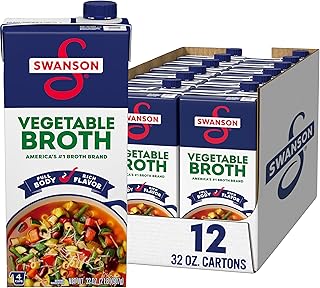 Swanson Vegetable Broth, 32 oz Carton (12 Pack)