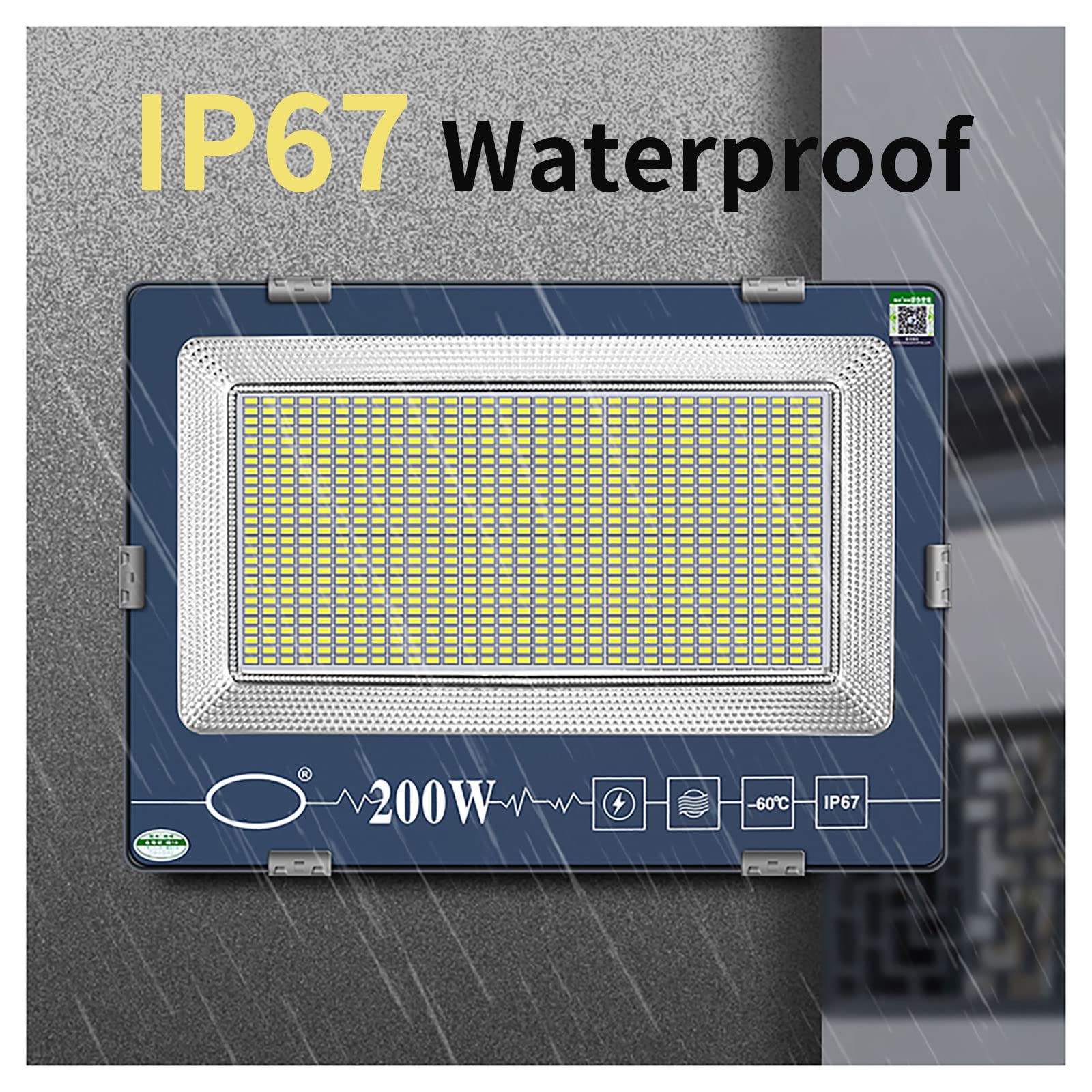 Foco Led Exterior 1000W（2pcs,LED Luz De Inundación Luz Blanca Positiva De 6500 K,Foco Proyector LED 220V IP67 Resistente Al Agua Súper Brillante