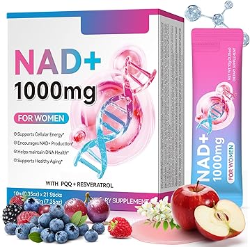 NAD+ Supplement for Women - High Potency Cellular Energy Booster with Resveratrol, PQQ, Health, Anti-Aging Support NAD Supplement21pcs