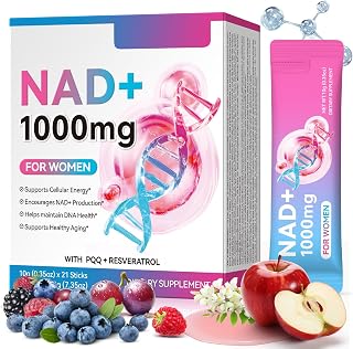 NAD+ Supplement for Women 1000mg - High Potency Cellular Energy Booster with Resveratrol, PQQ, Health, Anti-Aging Support NAD Supplement(21pcs