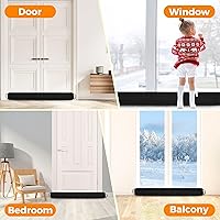 Vista 5 de TORRAMI Topes de Corrientes de Aire para Debajo de la Puerta de 30 Pulgadas, Bloque Triangular Pesado para Detener Corrientes de Aire