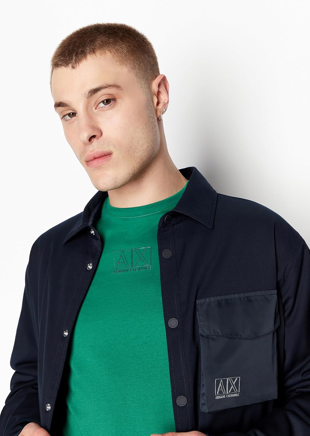 Armani Exchange Men's Wool Mix Shirt Jacket
