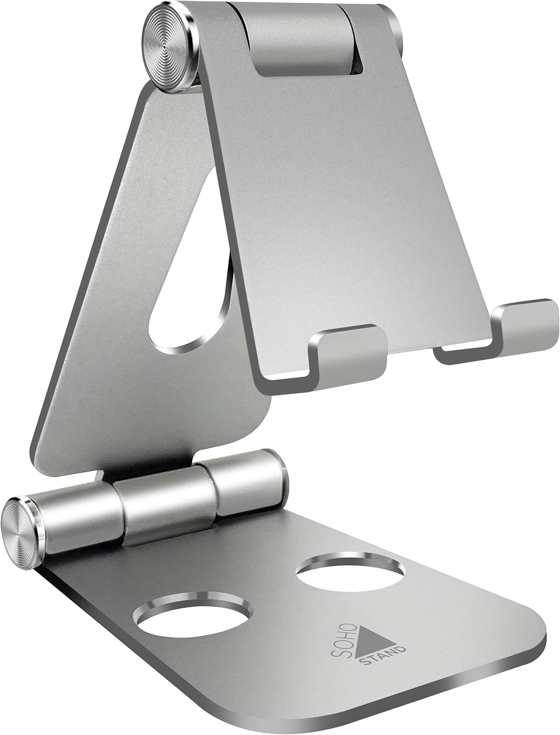 Soho Stand Phone Stand Compatible with iPhone, iPad and all Smartphones and Tablets Made from Aluminium Great for making handsfree Social Media Videos and Video Calls