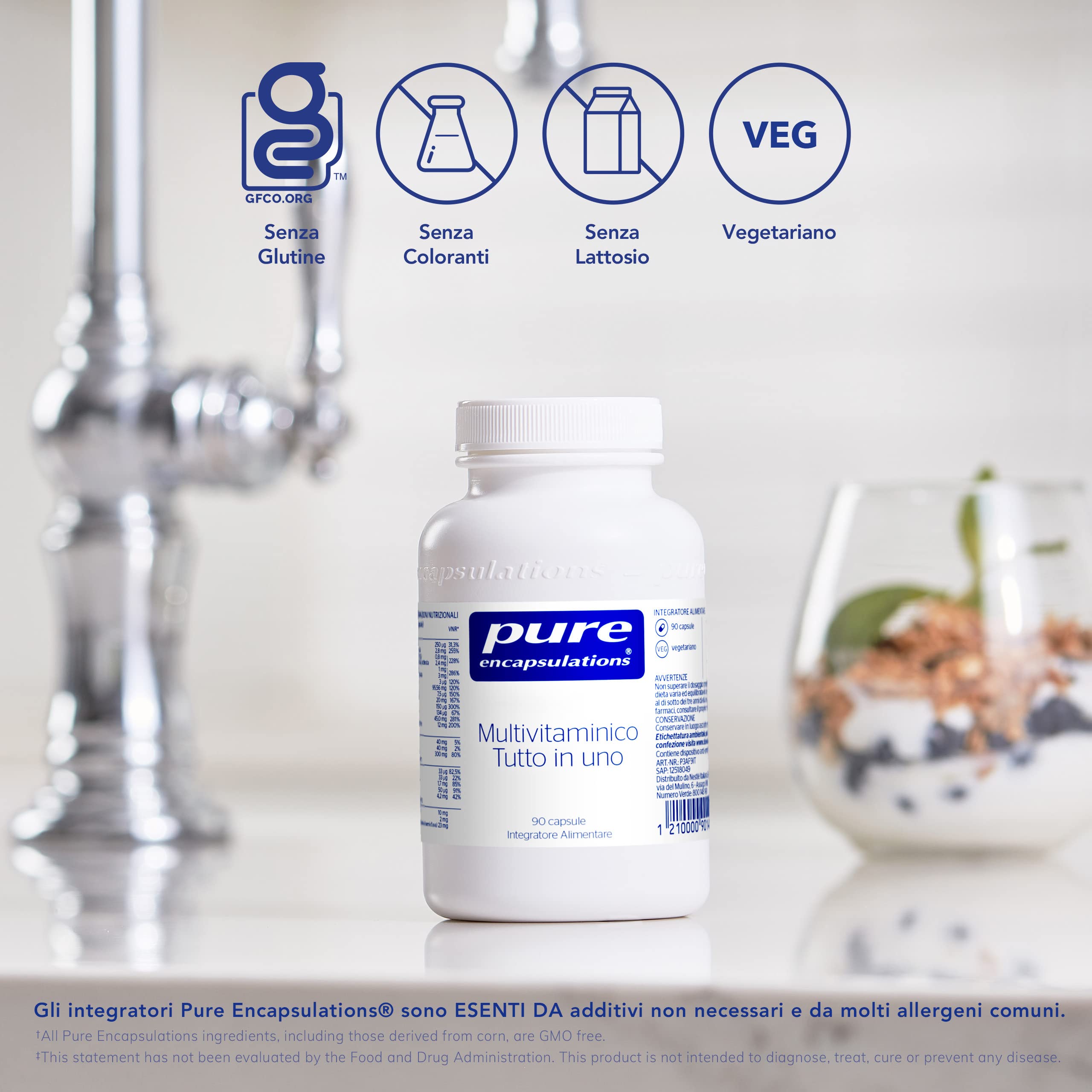 Pure Encapsulations - Multivitaminico Tutto in Uno – Integratore Completo con Vitamine e Minerali – Energia e Benessere – 90 Capsule