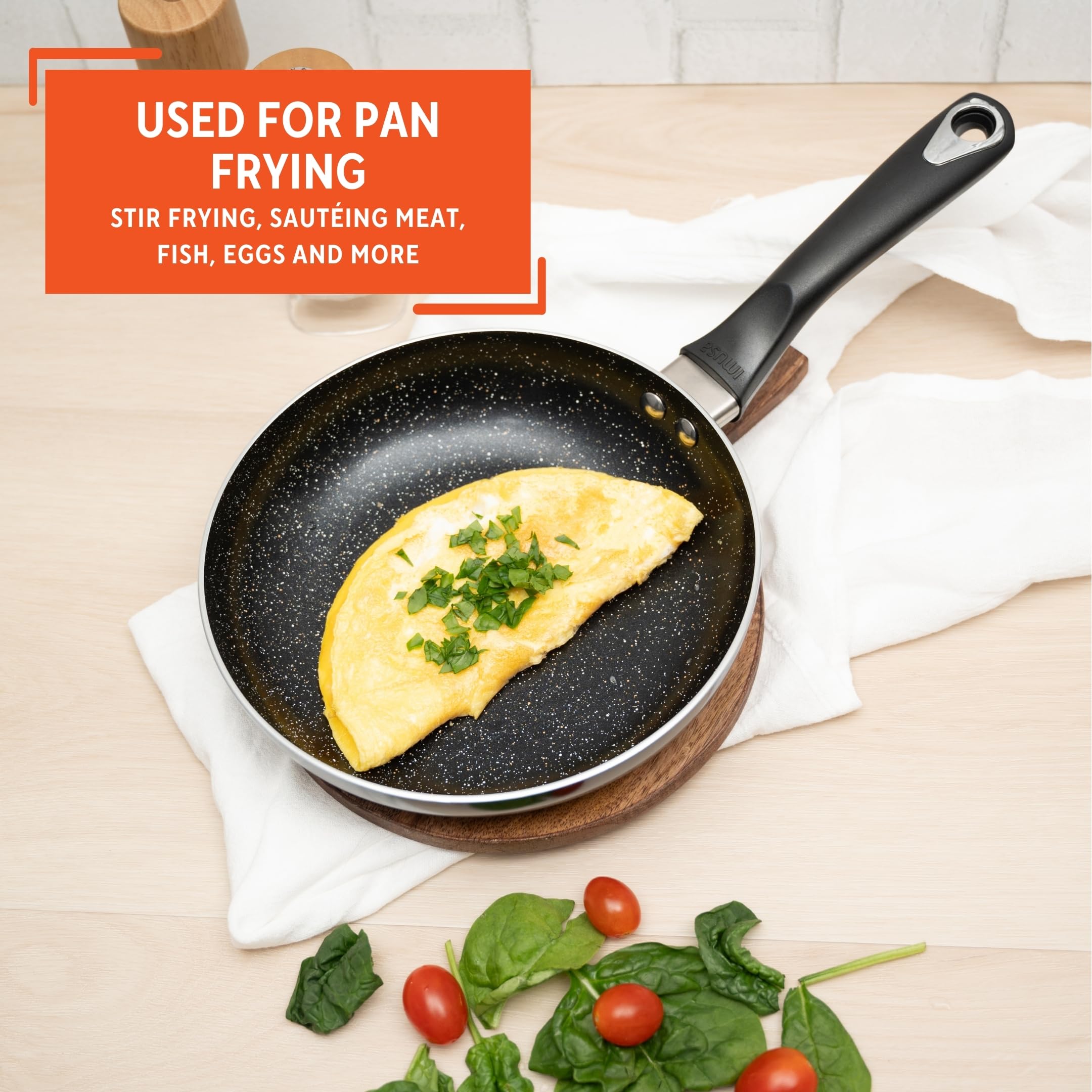 Amazon.com: IMUSA 8” Bistro Ceramic Nonstick Fry Pan with Bakelite