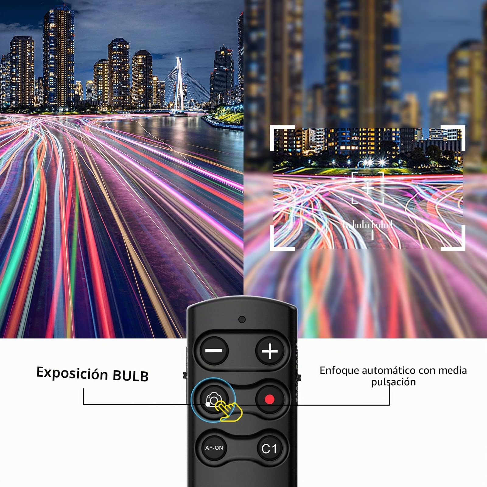 AODELAN - Disparador Remoto inalámbrico Kompatibel para Sony a6100, a6400, a6600, a7c, a7 III, a7R III, a7R IV, a9, a9 II, DSC-RX0 II, DSC-RX100 VII, ZV-1, sustituye a Sony RMT-P1BT