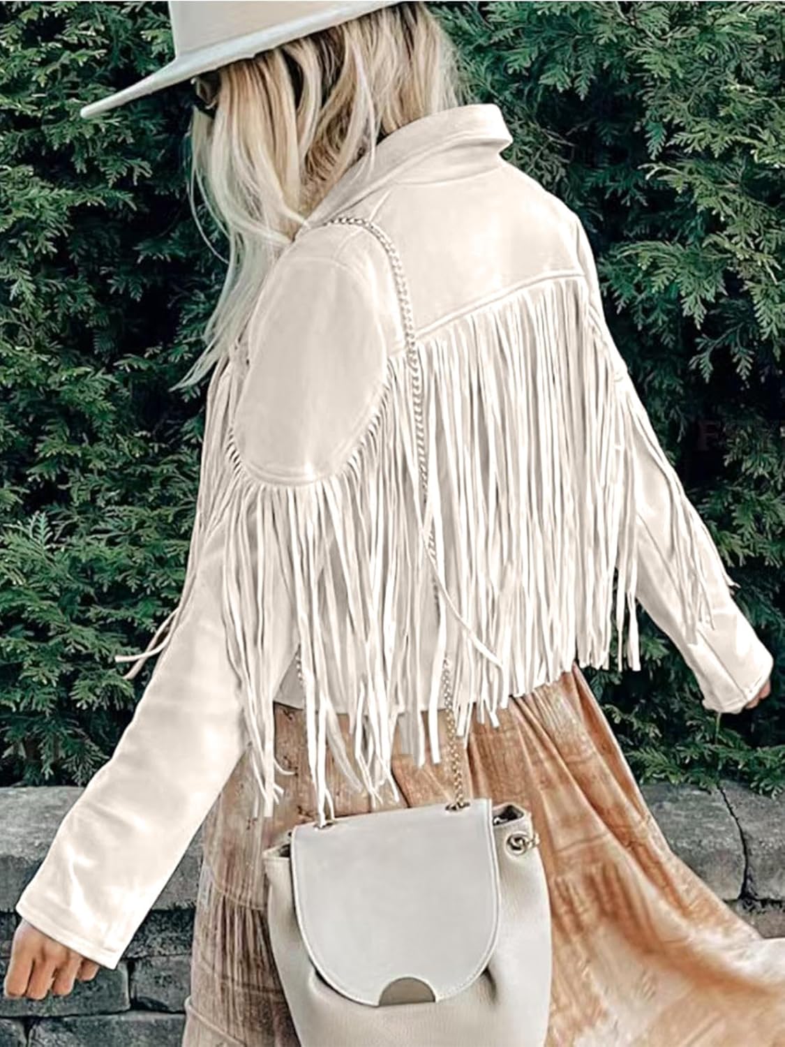 Faux Suede Leather Jackets For Women Trendy Fall Western Fringe Cropped Jacket 2025 Tassel Motorcycle Crop Coats - Image 4