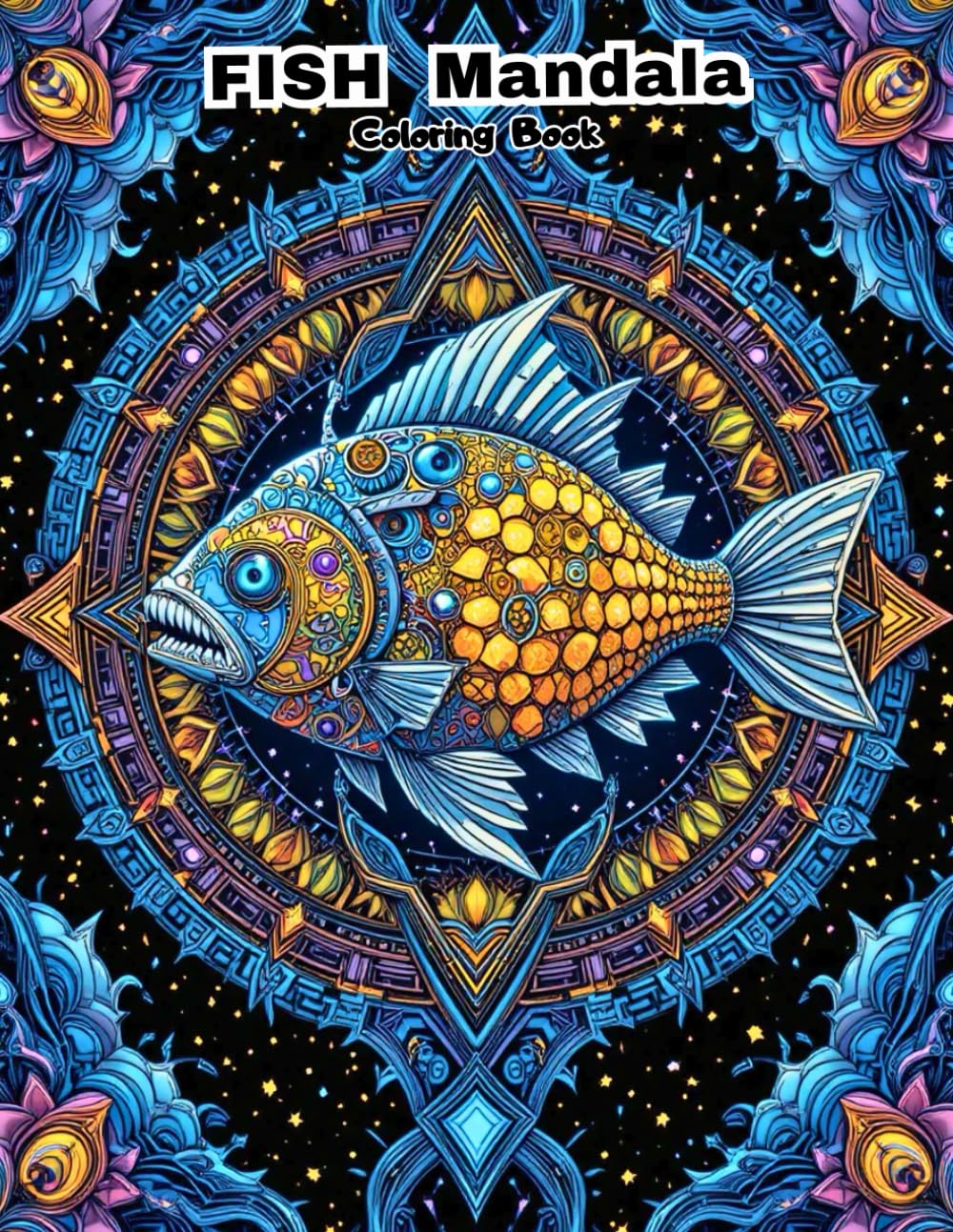 Serene Fish Mandalas: Adult Coloring Book with Intricate Underwater Patterns for Mindfulness and Relaxation