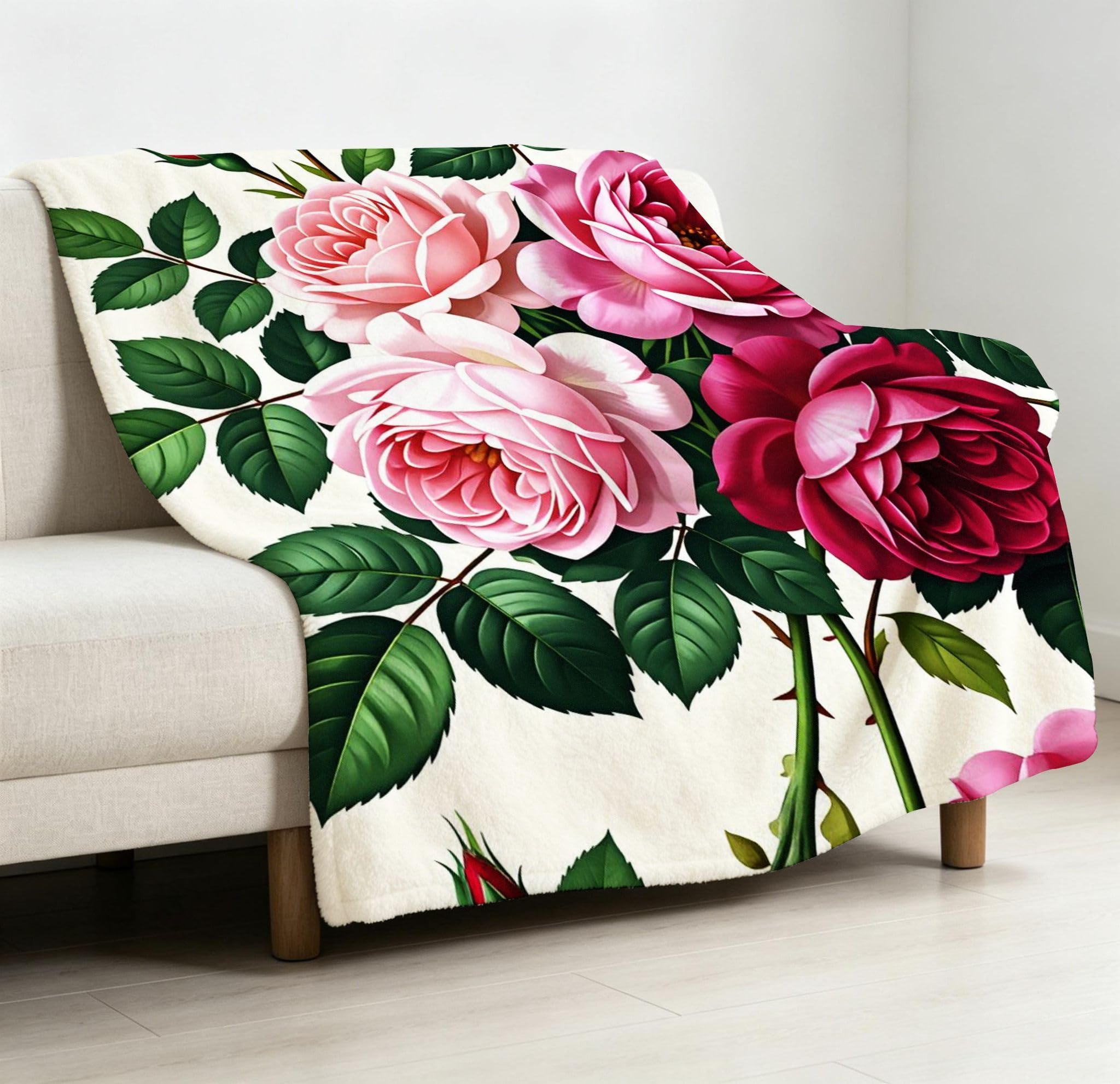 Leggera Durevole Coperta Pile Peonia Rossa 240x260, ZQ2814