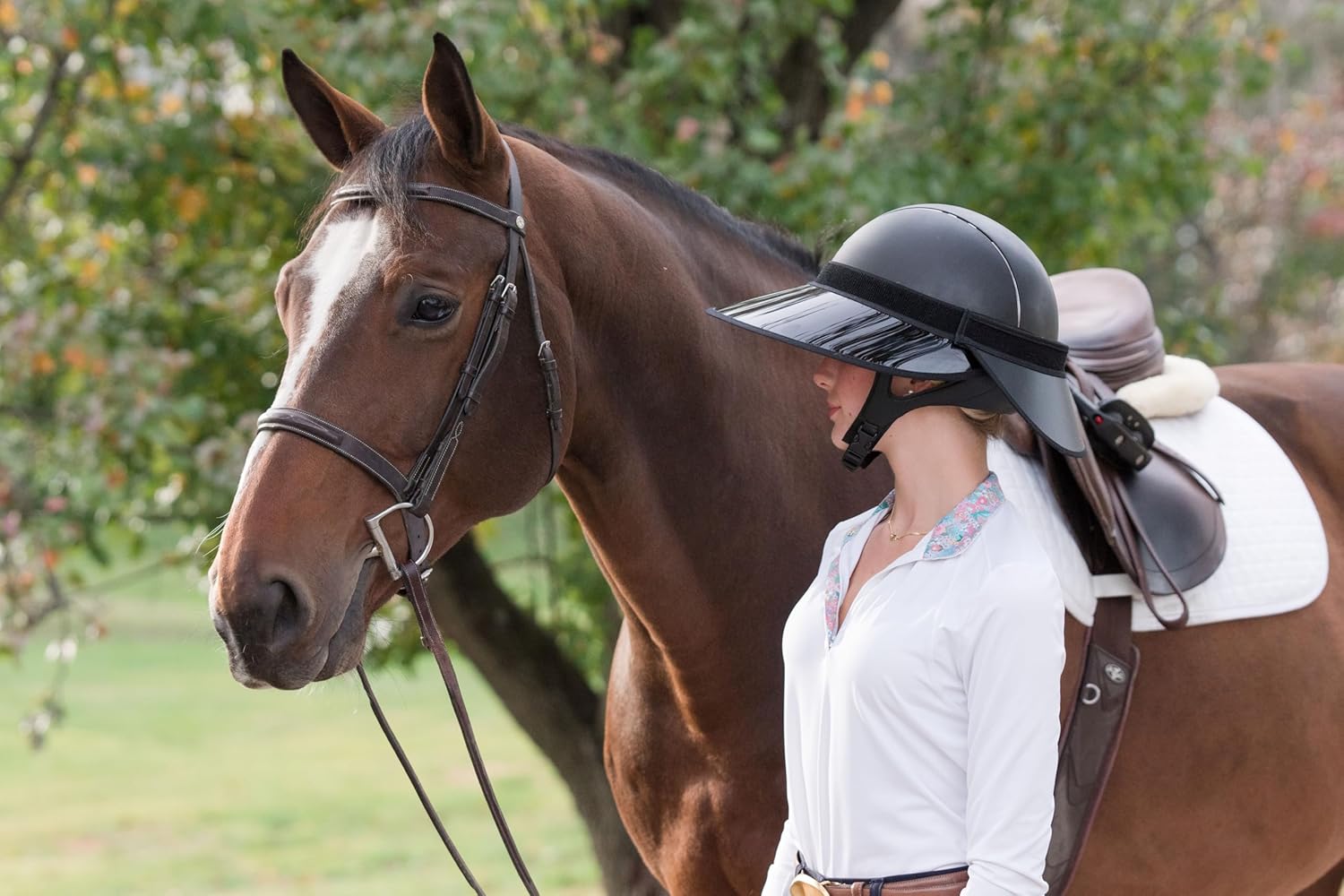 Sport 4.5” VUE Sport Complete Sun Visor | Helmet Sun Visor with Gripper, One Size Fits All, Summer UV Protection, Equestrian Accessories, Mens and Womens Visor Hat | Black