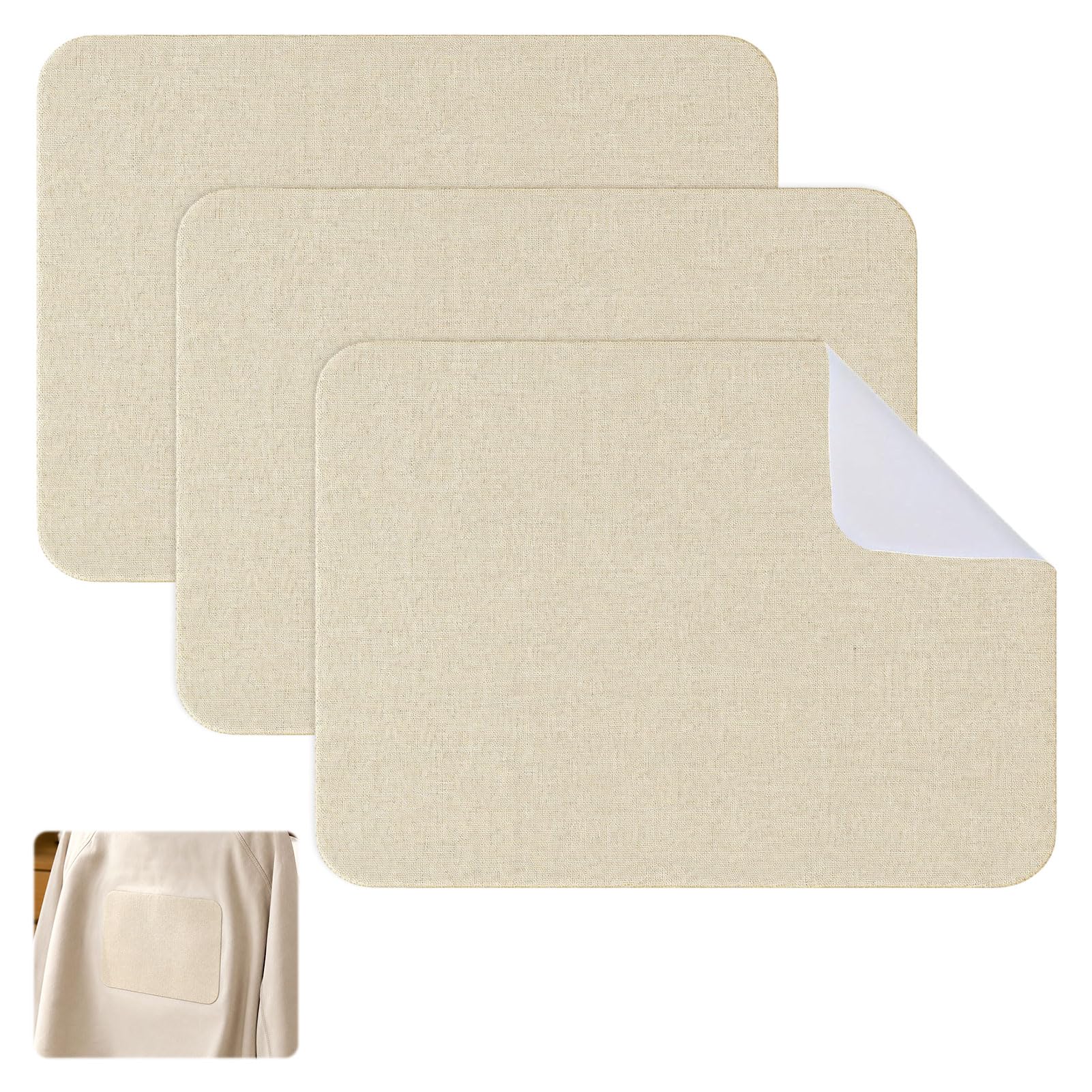 3Pcs Self Adhesive Leather Repair Patch,Fabric Repair Patches