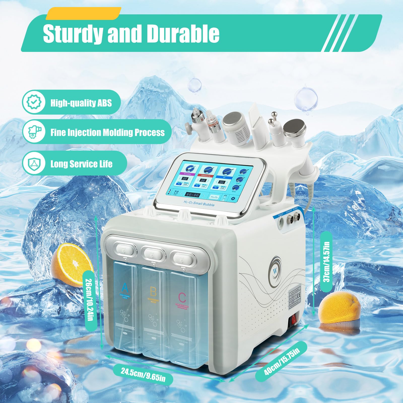 XUEMANSHOP Hydrodermabrasion, 6 in 1 H2-O2 Small Bubble Jet Skin
