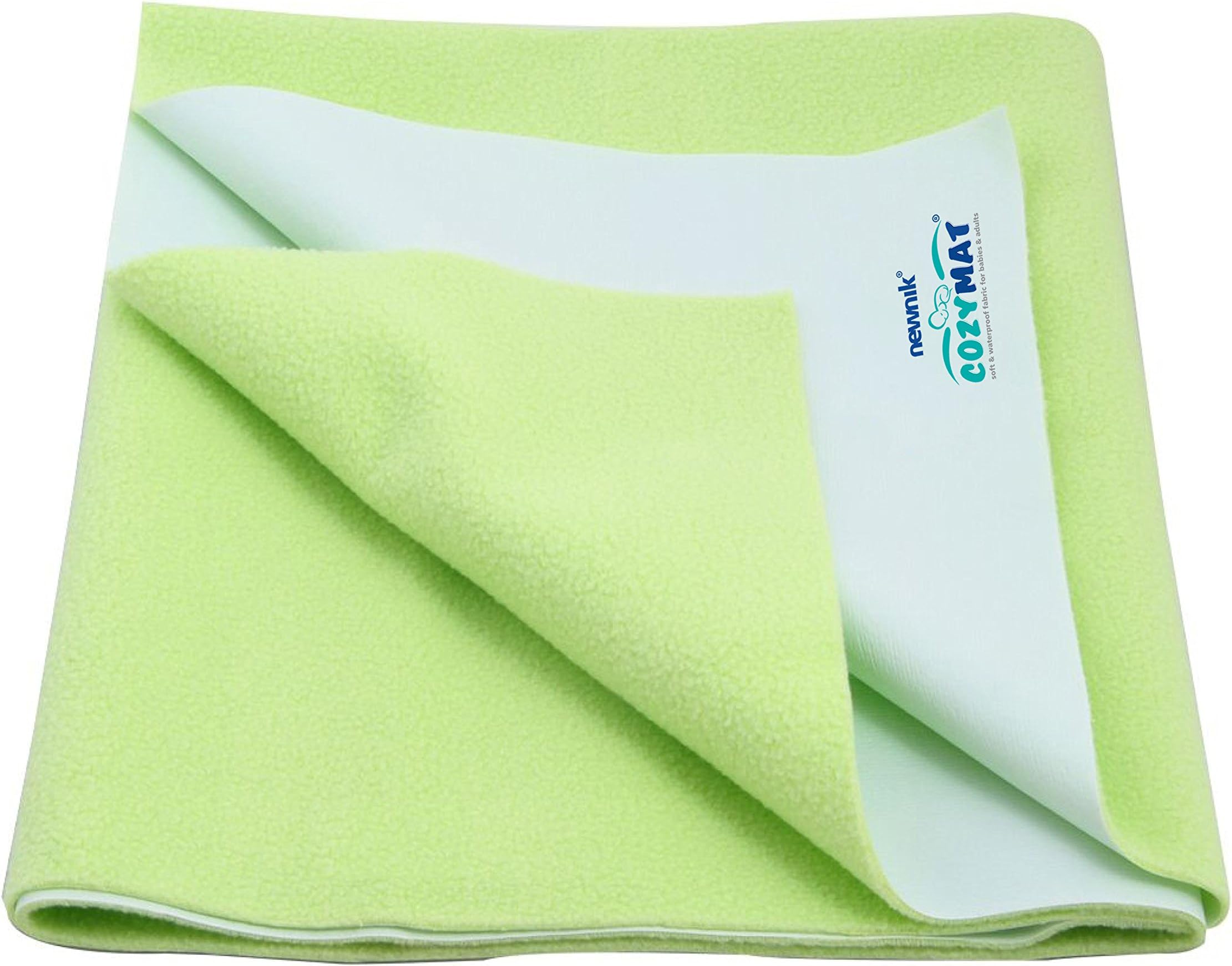Newnik Cozymat Waterproof, Breathable, Reusable Mat/Underpad/Absorbent Sheets/Mattress Protector (Size: 70 x 100 Centimeter, LEMONGREEN)