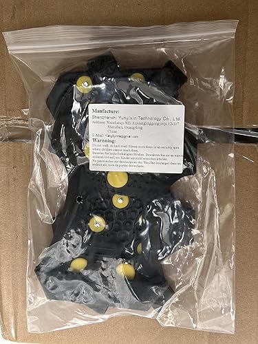 Miniatura 8 de Empuñaduras de hielo y nieve para zapatos y botas, pinchos extraíbles para zapatos de nieve, agarres antideslizantes para escalar, senderismo,