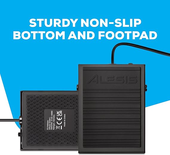 Alesis ASP-1 MKII Universal Sustain Pedal and Momentary Footswitch with 5ft Cable and Non-Slip Bottom