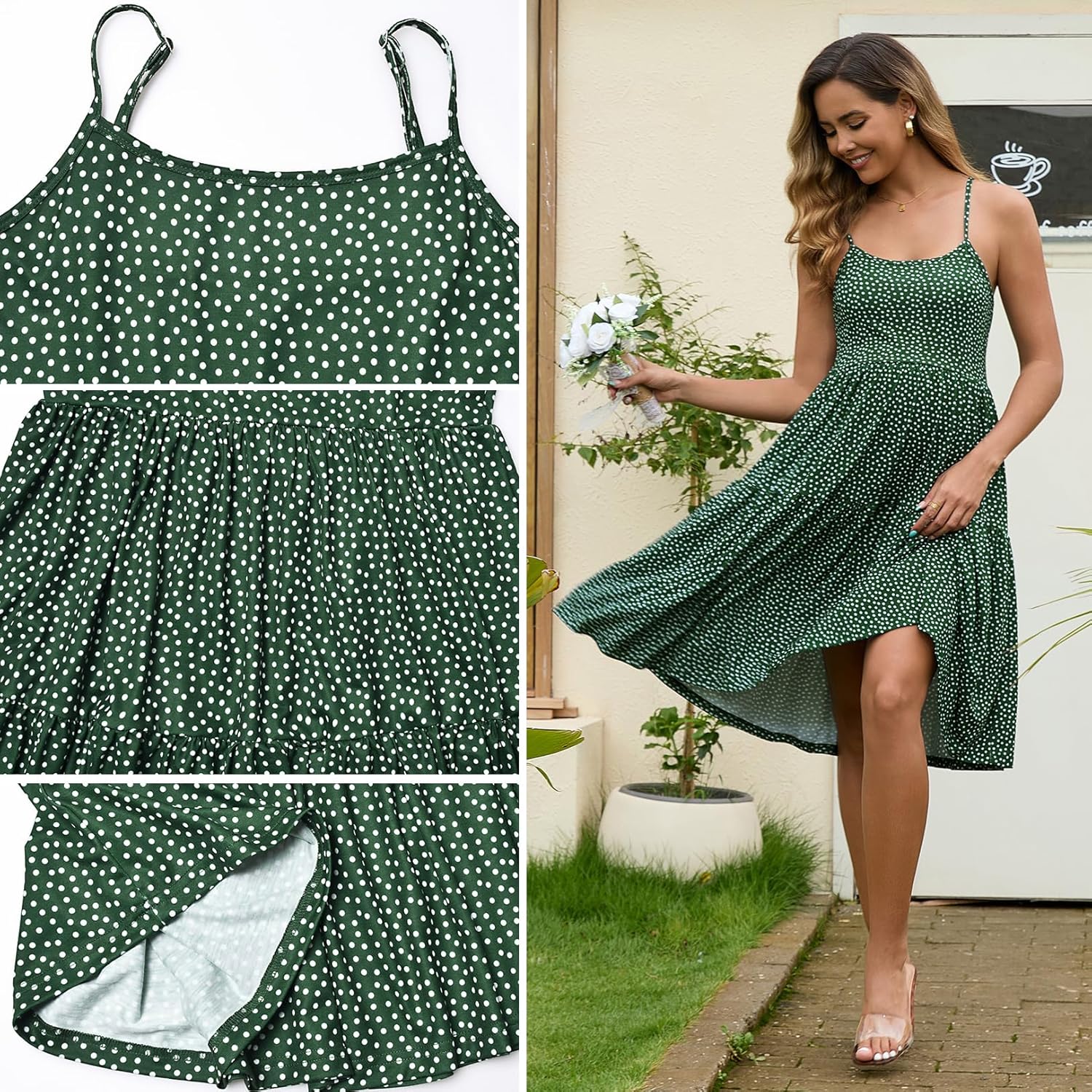 GINKANA Women's Sleeveless Maternity Dress Adjustable Strappy Summer Casual Swing Dress for Daily Wearing Or Baby Shower - Image 6