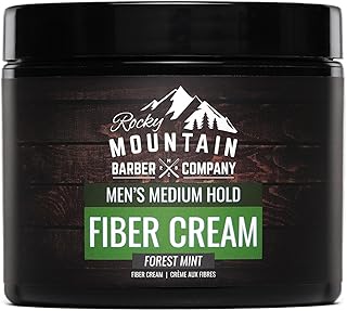 Men’s Fiber Hair Cream - Classic Hair Styling Product with Medium Hold & Shine for Modern and Classic Hairstyles - No Artificial Fragrance - For All Hair Types - Easy to Wash Out - 4 oz