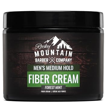 Mens Fiber Hair Cream - Classic Hair Styling Product with Medium Hold & Shine for Modern and Classic Hairstyles - No Artificial Fragrance - For All Hair Types - Easy to Wash Out - 4 oz