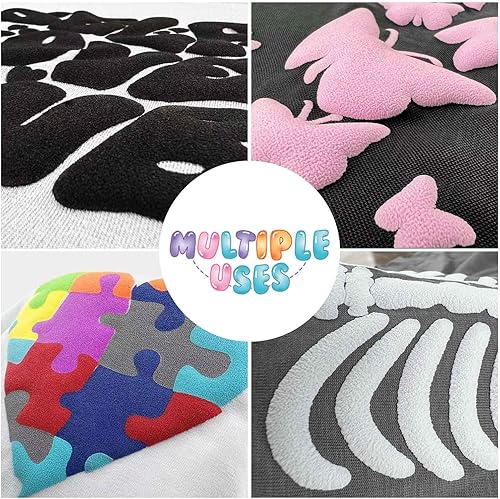 Miniatura 6 de TransWonder Puff Vinyl de transferencia de calor azul  3D Puff Heat Transfer Vinyl HTV Puff Vinyl Puff 12 x 6 pies para prensa de calor camiseta