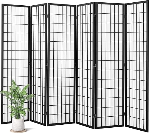 Miniatura 12 de Pantalla Shoji de 4 paneles, divisor de habitación japonés, pantallas de privacidad plegables, para sala de estar, dormitorio, oficina, 66.9