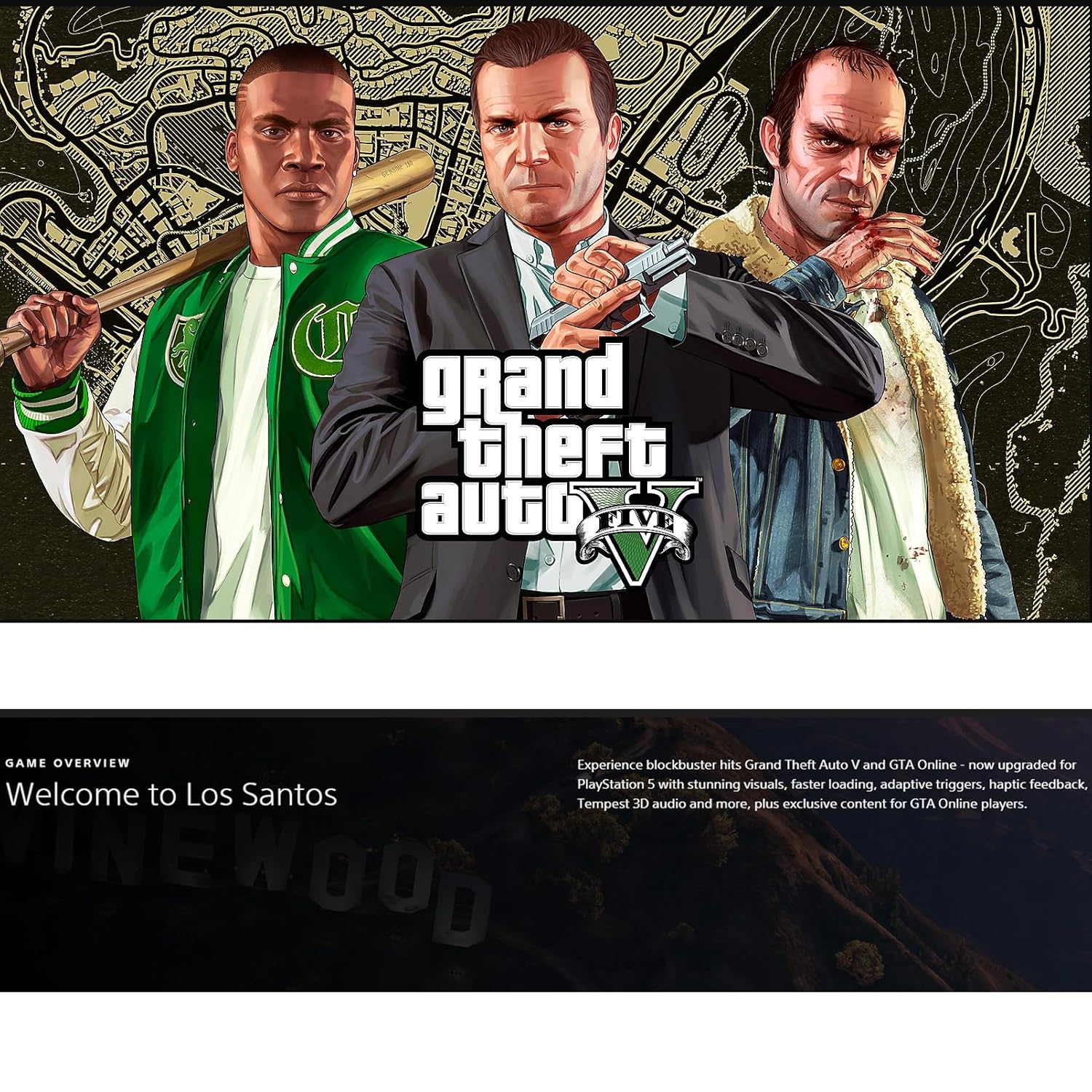 Grand Theft Auto V for PlayStation 5 (US Version), with PremGear ThumbSticks (2 pack: 1 High-Rise, 1 Mid-Rise) & Cleaning Cloth