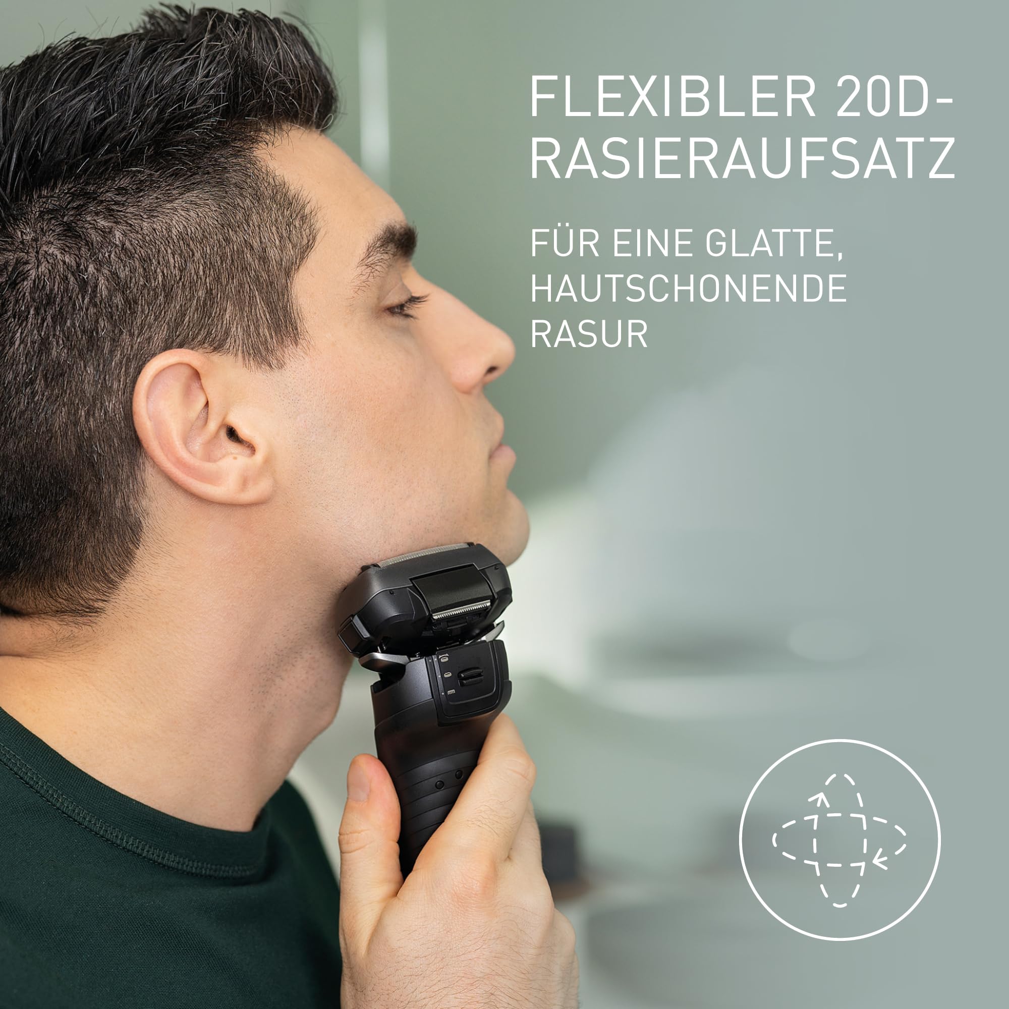 Panasonic Series 900 Premium Nass- und Trocken Rasierer ES-LV9U, 5-fach-Scherkopf mit Linearmotor und Bartdichtensensor Technologie, Pop-up Trimmer, inklusive Reinigungs- und Ladestation, schwarz