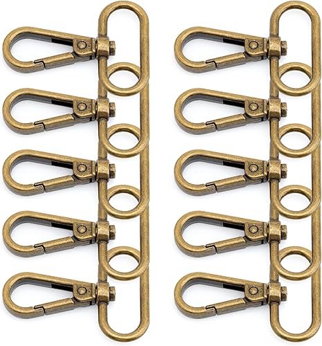 Miniatura 2 de CRAFTMEMORE Broches giratorios para puerta de empuje a presión, broches de langosta, clips de moda, fabricación de bolsos, FS10, paquete de 10