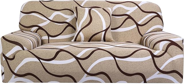 Sourcingmap Stretch Sofa Slipcover Elastic Sofa Cover Chair Loveseat Furniture Slipcovers Washable Floral Couch Cover, Large