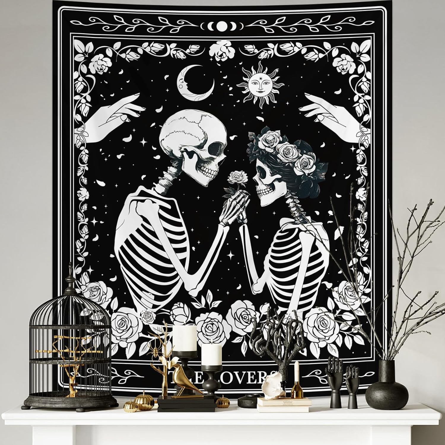 Tichgeim Green Mandala Hippie Tapestry for Bedroom Aesthetic, Boho Ceiling Art Decor Backdrop Tapestries, Bohemian y2k Floral Wall Hanging for Teen Girls Dorm Living Room 90inX71in